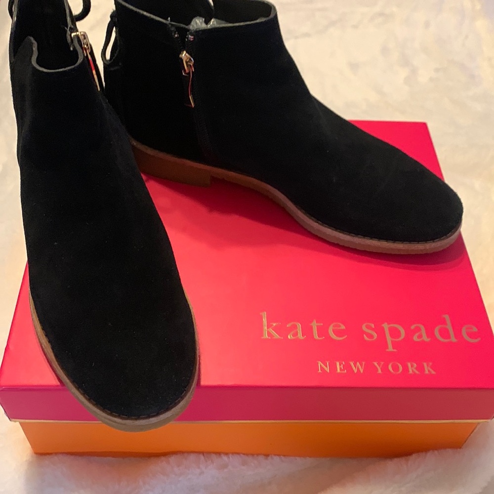 Kate spade suede bootie darlin black suede